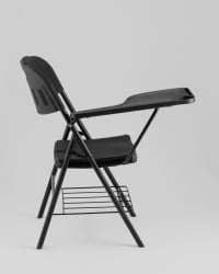 Складной стул банкетный со столиком и полкой черный