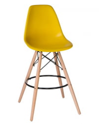 Стул барный ДОБРИН ДСВ БАР (ножки светлый бук, цвет сиденья желтый (Й-01)) 2 шт / DOBRIN DSW BAR (Y-01))