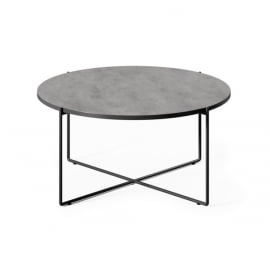 Стол кофейный СПРУТ Бетон 80*38 БЕТОН СВ/ЧЕРНЫЙ / SPRUT Beton