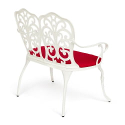 Скамья Secret De Maison Symphonie + подушка алюминиевый сплав, 95*56*92, butter white