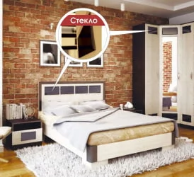 Односпальная кровать Венера 900 Дуб млечный-венге