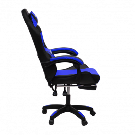Кресло 1209 KINGQUEEN, цвет черный/синий с подсветкой, 1209-black-blue-mass-led