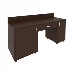 Стол с 2-мя тумбами и бортиком (левый) LIGHT С-СТ-170 Л Венге Цаво