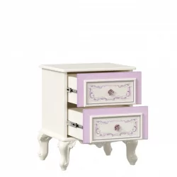 Кровать двуспальная 1600 с тумбами с подъемным механизмом с мягким изголовьем Маркиза 08 Алебастр Шампань