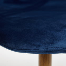 Стул BREEZE (mod. 4724) металл/ткань, 44х48х87см,темно-синий/натуральное дерево