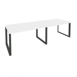 Стол переговорный (2 столешницы) ОНИКС О.МО-ПРГ-2.3 Белый Бриллиант/Антрацит / ONIX O.MO-PRG-2.3