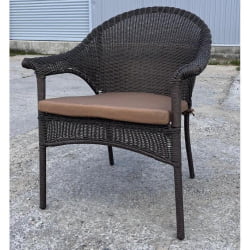 Плетеное кресло LV-140B Brown с подушкой в комплекте