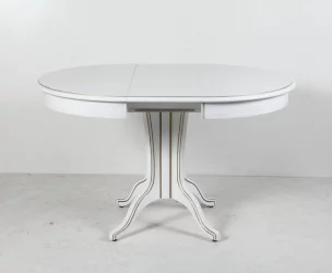 Круглый стол из дерева Орион-5 (d1100) тон 1 с золотой патиной