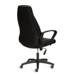 Кресло INTER (24) кож/зам/ткань, черный/серый, 36-6/207/TW-12/TW-11