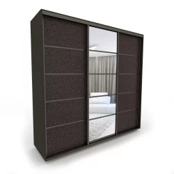 Шкаф-купе 3-х дверный Акцент-Квадро КЛ 1500х600 Венге/Бронза