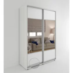 Шкаф-купе 2-х дверный Акцент-Дуэт КВ 1200х600 Выбеленное дерево