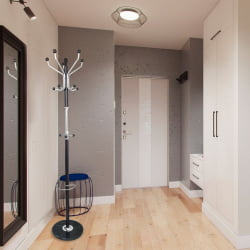 Вешалка-стойка БРАБИКС CР-870 на мраморном диске Коричневый / BRABIX CR-870