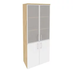 Шкаф высокий широкий ONIX O.ST-1.2R Тиквуд Светлый/Белый
