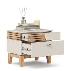 Тумба прикроватная правая Нильс ЛД 423.030.000 Кашемир/Дуб Тортуга