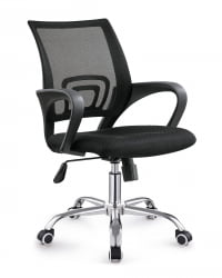 Кресло офисное TopChairs Simple New черный спинка сетка