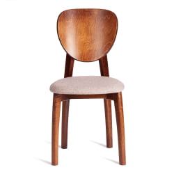 Стул ДИАМАНТЕ мягкое сидение бук, 42кс42кс85см, коричневый, ткань воол карамел, бежевый / DIAMANTE 42x42x85см, wool caramel,