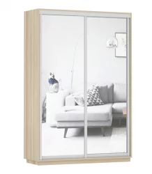 Шкаф-купе двухдверный Экспресс Дуо Экспенс 1400х2200h Ясень шимо светлый