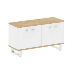 Тумба под оргтехнику СХИФТ СК.ГР-М Тиквуд Светлый/Белый Бриллиант / SHIFT SK.GR-M