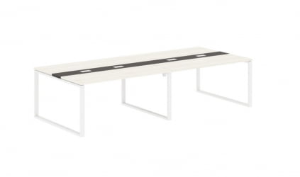 Переговорный стол ЕДИС ЕКCТ 3114 Ясень Траун Мокко Белый / EDIS EQCT