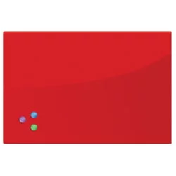 Доска магнитно-маркерная стеклянная BRAUBERG 40х60 см Красная