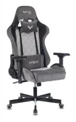 Кресло игровое Бюрократ VIKING 7 KNIGHT B FABRIC Серый Loft ромбик