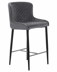 Стул полубарный ДОБРИН CХРИСТИАН 65 Темно-серый велюр В108-91 / DOBRIN CHRISTIAN V108-91