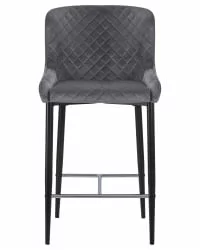 Стул полубарный ДОБРИН CХРИСТИАН 65 Темно-серый велюр В108-91 / DOBRIN CHRISTIAN V108-91