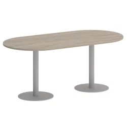 Стол овальный ХОМЕ ОФФИCЕ ВР.СП-5-180.1 Дуб Аттик/Серый металл / HOME OFFICE VR.SP-5-180.1