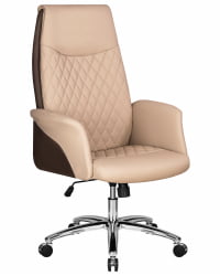Офисное кресло для руководителей ДОБРИН ЛЕОНАРД (коричнево-бежевый) / DOBRIN LEONARD