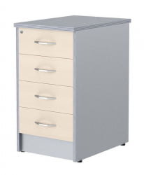 Тумба офисная IMAGO ТП-4.1А Клен Металлик