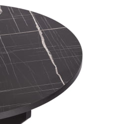 Стол обеденный MANZANA ЛДСП/HPL/металл, 80 х 80 х 75 см, Мрамор черный/черный