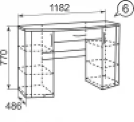 Столик туалетный Виктория 6
