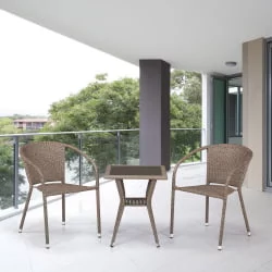 Комплект плетеной мебели T25B/Y137C-W56 Light brown 2Pcs