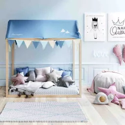 Кроватка для новорожденных Micuna Tipi House MONT-1874 Waterwood/White