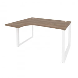 Стол эргономичный левый на О-образном м/к ОНИКС О.МО-СА-3Л Дуб Аризона/Белый / ONIX O.MO-SA-3L