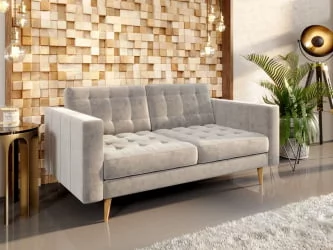 Серый диван из велюра Торн Серый