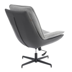 Кресло лаунж Космо велюр/букле/экокожа, ВТ шапе силвер/графит / Cosmo VT shape silver/графит