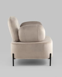 Кресло Кэнди с подлокотниками велюр Светло-серый