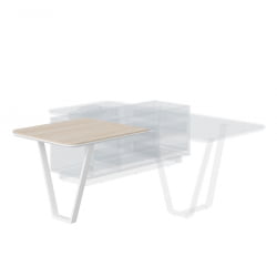 Брифинг-приставка Line СФ-573409.1 Дуб светлый Белый