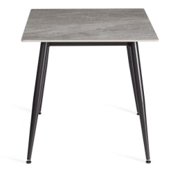 Обеденный стол Austen/Остин столешница керамика (глянцевая) / опоры металл, серый/черный, 120x80x75 см