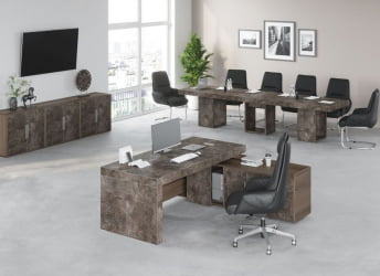 Креденция 3 двери B-TONE BTN36140342 Вяз Бетон темный