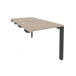 Стол-приставка двойной на П-образном м/к к опорным элем. ОНИКС О.МП-Д.СПР-0.7 Дуб Аттик/Антрацит / ONIX O.MP-D.SPR-0.7