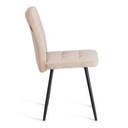 Мягкий стул Sweet LT, велюр, бежевый/черный, 7, 41х55х88 см