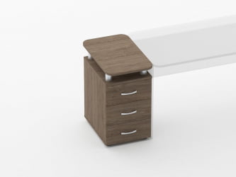 Тумба приставная на 3 ящика с проставками Глассй 3.10.16 Дуб Верцаска / Glassy