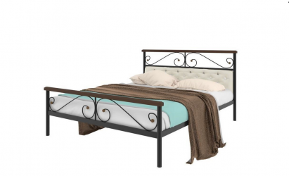 Кровать Эсмеральда plus мягкая 1400х1900 Черная