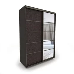 Шкаф-купе 2-х дверный Акцент-Квадро КЛ 1200х600 Венге/Бронза