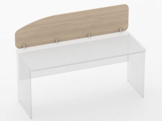 Экран разделительный Глассй 5.12.16 Дуб молочный / Glassy