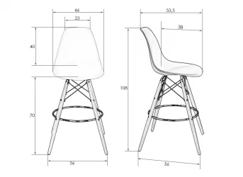 Стул барный ДОБРИН ДСВ БАР Мозаика / DOBRIN DSW BAR
