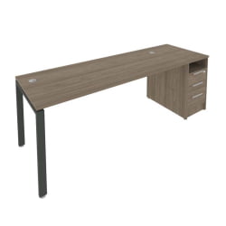 Рабочая станция с опорной тумбой Metal System Б.РС-СТП -1.5 Вяз/Антрацит