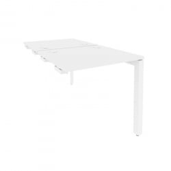 Стол-приставка двойной на П-образном м/к к опорным элем. ОНИКС О.МП-Д.СПР-0.7 Белый Бриллиант / ONIX O.MP-D.SPR-0.7
